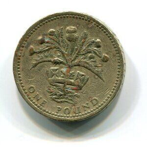 1984 Great Britain Scottish Thistle One Pound Coin (b510-7)
